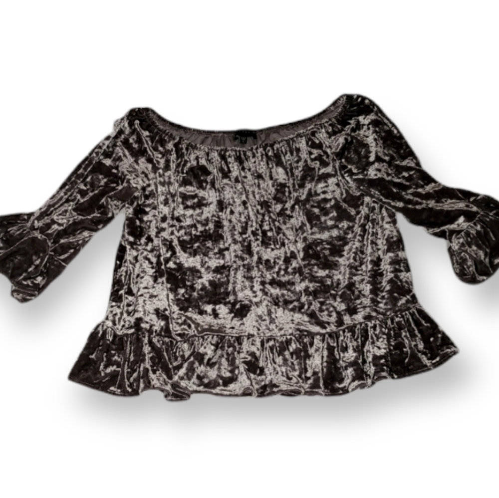 Sanctuary beautiful crushed Velvet Blouse - Picture 3 of 10